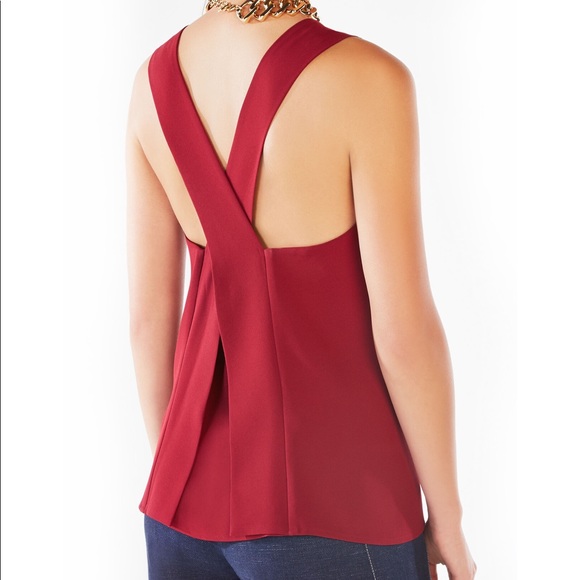 [SOLD] NWT BCBGMaxazria Ellin Cross-back Top S - Picture 1 of 5